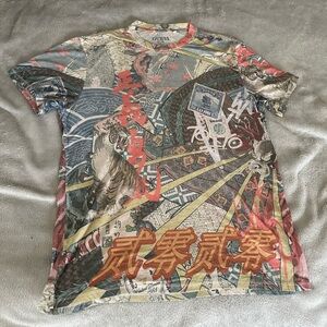 Guess Tokyo tattoo shirt
